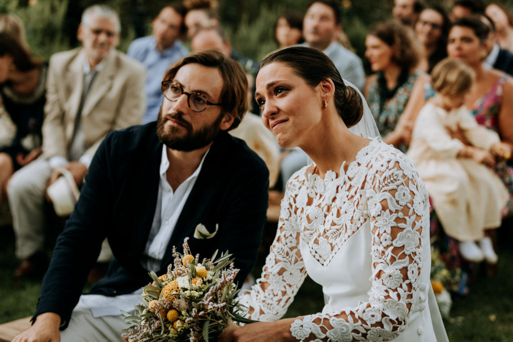 outdoors wedding ceremony in Tuscany