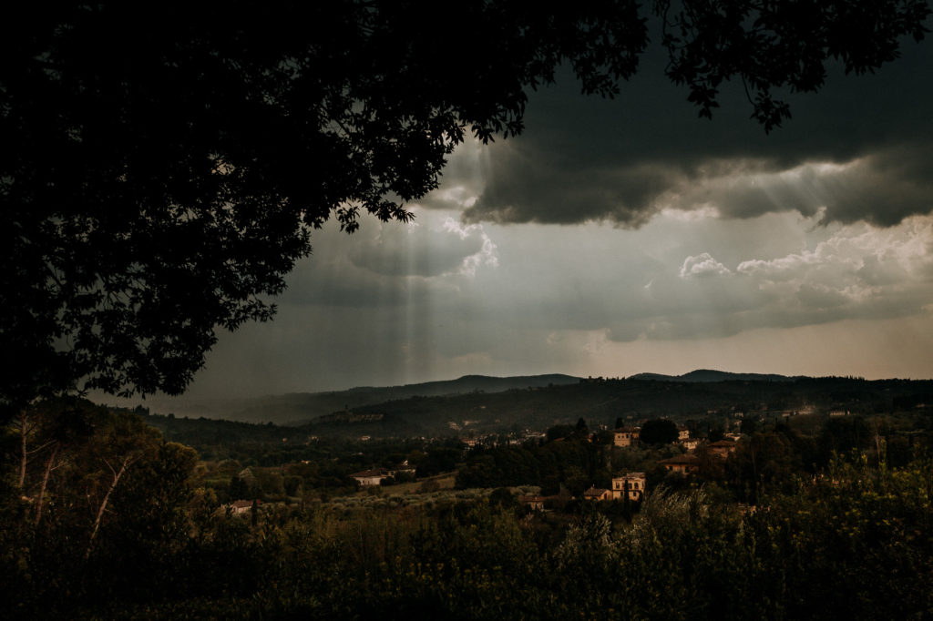 vue sur les collines de Toscane à la villa Le Piazzole à Florence